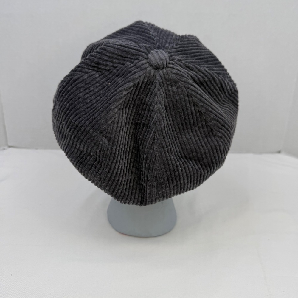 Vintage Y2K Gray Corduroy Newsboy Cap Baker Boy Hat FWCAB114 One Size - Picture 6 of 9